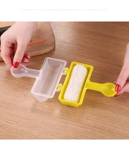 Molde de plástico manual para bolas de arroz y sushi para cocina rápida en casa.