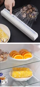Cortador de film transparente de cocina dispensador de envoltura caja de almacenamiento