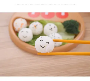 Kunststoff Reisbällchen Form süß DIY Sushi Maker Küche Backwerkzeug einfach zu nutzen