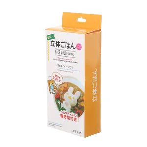 Detailed packaging view of the cute animal rice mold set for DIY bento and sushi making.