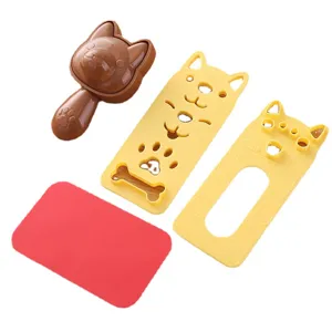 Cute dog rice ball mold set cartoon bento sushi maker DIY baking kitchen tool set for kids