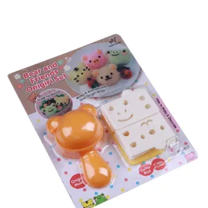 Ensemble de moules à boules de riz pour animaux mignon ours tigre cochon sushi maker