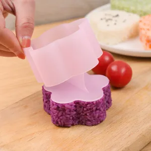 Set de Moldes de Bolas de Arroz de Plástico Oso Corazón Ciruela Triángulo Sushi Maker DIY Bento Herramienta de Cocina