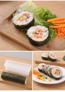 Practico molde de sushi de plastico para rollo grueso kimbap herramienta util