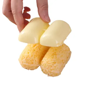 DIY creative two-compartment cylindrical rice ball mold sushi maker kitchen baking tool