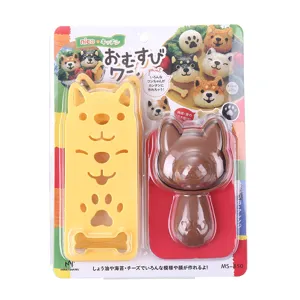 Set de molde de bola de arroz perro DIY sushi maker herramienta de cocina bento