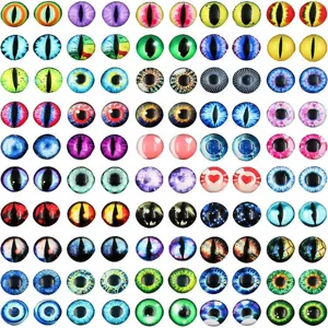 DIY glass eyes cabochons round animal dragon cat eye dome patches for handmade crafts jewelry making