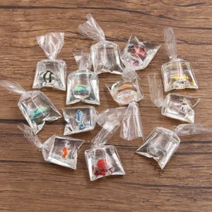 Transparante hars simulatie sierfish zak hanger DIY sieraden accessoires ambachten.