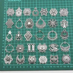 Antiksilber Legierung DIY Schmuckverbinder und Anhänger Mehrloch Bastelanhänger für handgemachten Schmuck