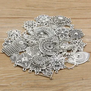 Antik Silber Legierung Schmuck Verbinder Bulk DIY Handwerk Vintage Stil Charms Anhänger Set