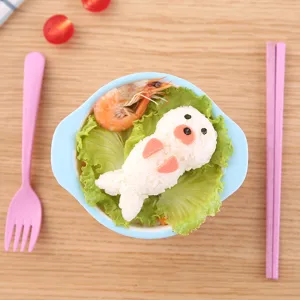 DIY seal rice ball mold sushi maker cute bento food shaping tool for kids kitchen