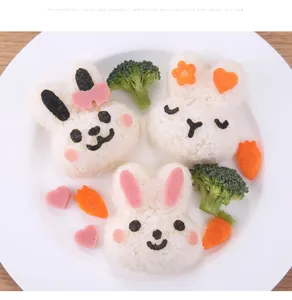 Süße Hasen Reisform für DIY Sushi und Bento. Langlebiges Küchenwerkzeug für Kinderessen.