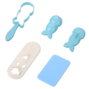 DIY cute seal rice ball mold set for kids bento, sushi maker kitchen baking tools.