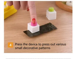 Detailansicht des praktischen DIY-Sushi-Algen-Prägewerkzeugs für tolle Dekorationen.