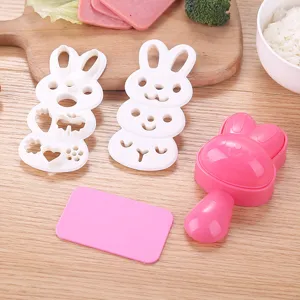 Süßer Cartoon Kaninchen Reisball Form PP Kunststoff DIY Sushi Maker Küche Backwerkzeug