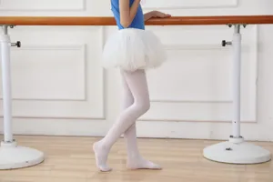 Kinder weiße Strumpfhose für Mädchen, 80D dünne Samt Ballettsocken für Tanztraining und Bühne.