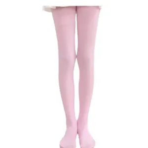 Rosa Samt Strumpfhose fur Damen und Madchen, weiche Lolita Strumpfhosen, suse Strumpfe.