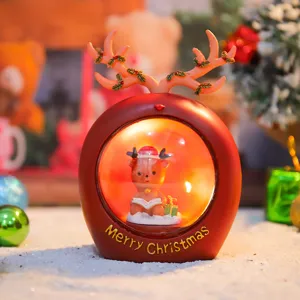 Christmas reindeer night light LED holiday decorative glowing music box gift home decor