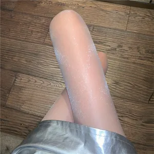 Collants femme ultra-fins scintillants brillants bas transparents nacrés parfaits pour l'été.