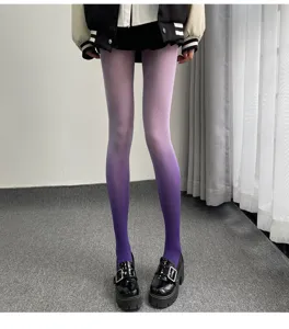 Gradient pantyhose women Japanese JK style tights velvet solid color leggings spring autumn