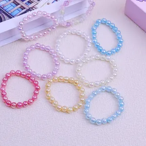 Kids colorful beaded bracelet set sweet princess cute wristband for little girls daily wear