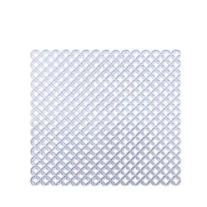 Tapis d'évier de cuisine transparent égouttoir avec motif trèfle élégant pour plan de travail.