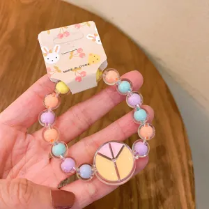 Cute jelly bead bracelet for kids children pastel colorful summer jewelry accessory gift