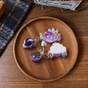 Cute cartoon clip-on earrings for little girls, pain-free non-pierced resin jewelry set.