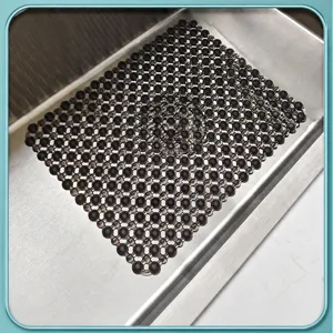 PVC Kitchen Sink Mat Non Slip Dish Drying Protector Pad Hollow Drainage Beaded Grid Flexible Kitchen Sink Accessory