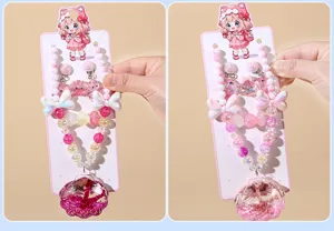 Girls ocean style jewelry set with quicksand shell necklace, bracelet and cute earrings
