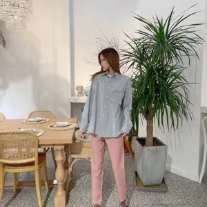 Stylish high-waist casual suit pants for women, perfect for daily wear and office fashion.