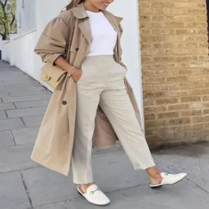 Women high waisted casual suit pants chic elegant office trousers for daily wear fashion outfit