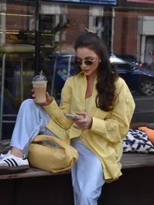 Women's Summer Striped Loose Casual Shirt Sun Protection Oversized Long Sleeve Blouse