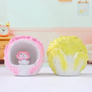 Cute cabbage night light desk ornament creative pet animal lamp home decor cute gift item