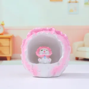 Cute cabbage dog night light resin ornament desktop decoration home creative cute pet lamp gift.