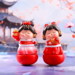 Chinesischer Stil Tang Hofdame Wackelfigur für Heimdekoration und festliches Urlaubsgeschenk.