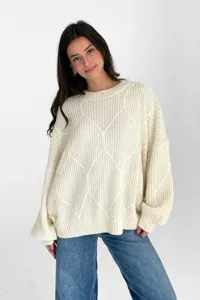 Damen lässiger loser Strickpullover Herbst Winter einfarbig langarm Rundhals Pullover Oberteil