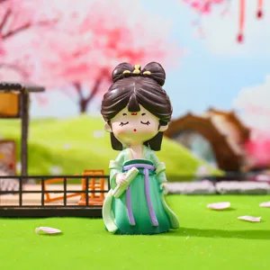 Tang style ancient Chinese lady miniature figurine cute desktop home decor ornament gift
