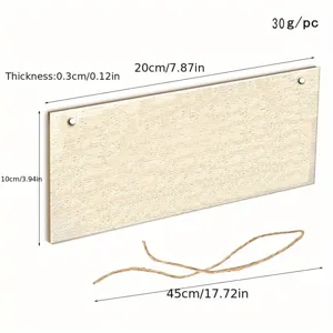 Wooden hanging sign decorative plaque with rope, perfect for beach party and wall decor.