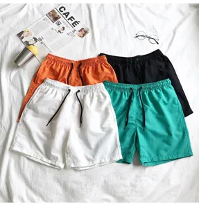 Herren lässige Badeshorts Sommer Bonbonfarbe Mehrfarbig Mode bequeme Badehose neu