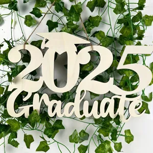 Wooden 2025 graduate hanging sign party decoration graduation photo prop wooden sign decor.