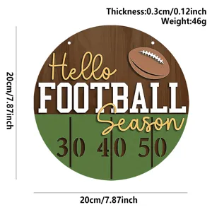 American football wooden hanging sign sports themed doorplate autumn party decor party supply
