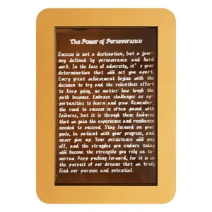 Wooden desktop decorative saving box with clear acrylic panel and inspirational English quotes.