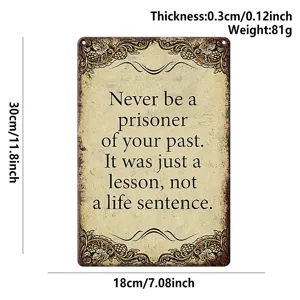 Vintage inspirational quote metal sign wall decor quote plaque home office classroom decor
