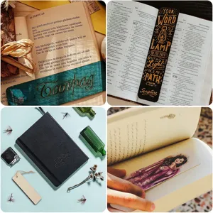 Wooden blank bookmarks DIY wooden craft supplies for personalized engraving and painting art.
