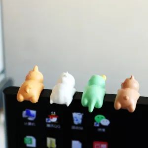 Cute mini crawling animal figurines for computer monitor and car dashboard decoration. 4pcs set.