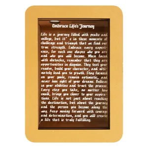 Wooden piggy bank with inspirational quote acrylic window clear money box for home decor kids gift