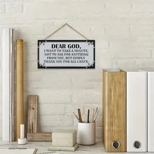 Wooden hanging wall plaque sign with inspirational quotes text home room decor detail view