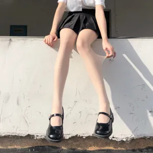 Mujer medias color carne transparentes calcetines elasticos ropa de uso diario comoda moda
