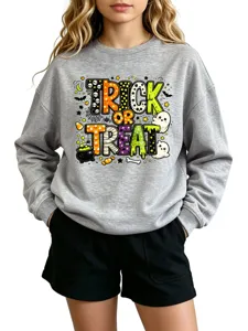Sudadera gráfica casual linda para niños Halloween detalle, suave y cómoda para usar hoy.